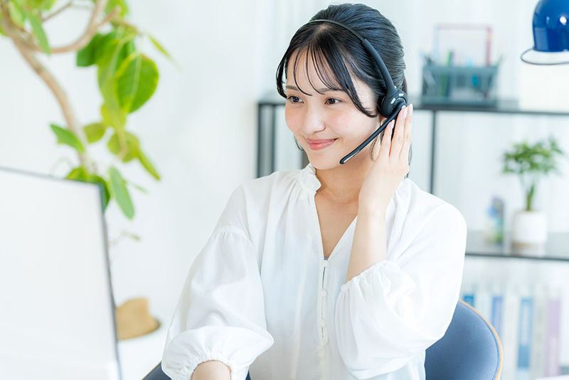 businessman working at a call center